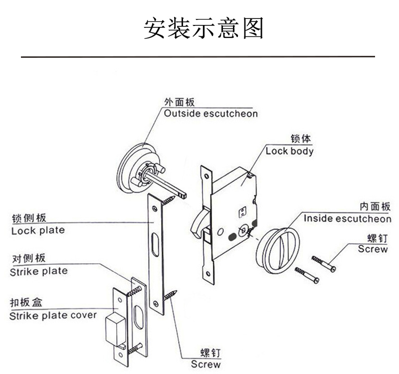 樂(lè)朗五金RSL-610DM 移門(mén)推拉門(mén)鎖