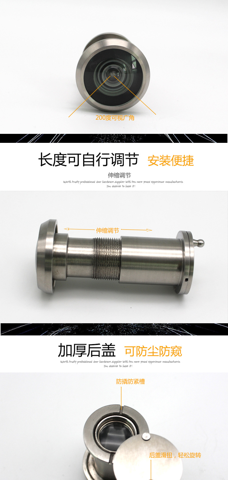 樂朗五金RDA-28ss 防盜貓眼