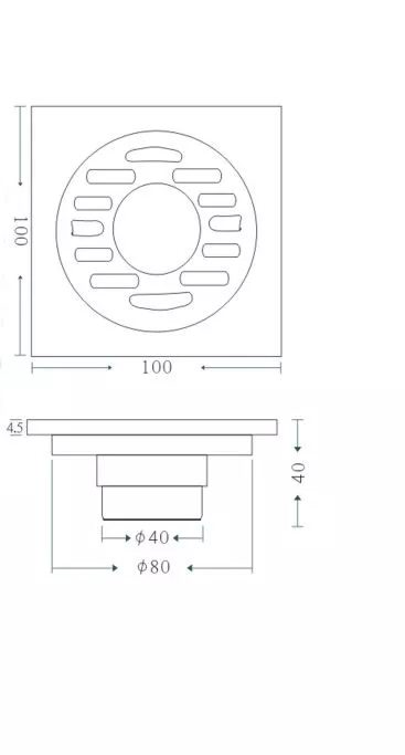 All-copper Filter Material shower room floor drain made in China